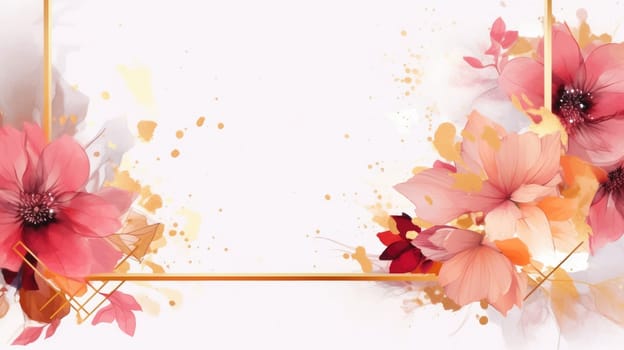 Watercolor abstract design for background of wedding or buzzy social media banner generative AI