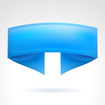 Blue Banner. Illustration on white background for design