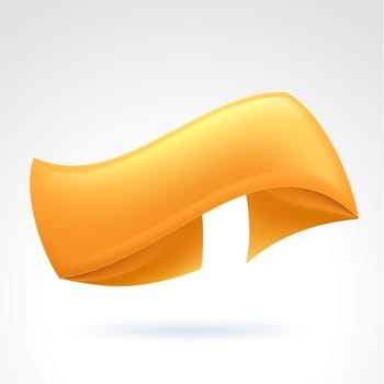 Yellow Wave Banner. Illustration on white background for design