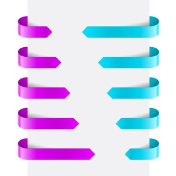 Magenta and Cyan Web Arrows. Illustration on white background