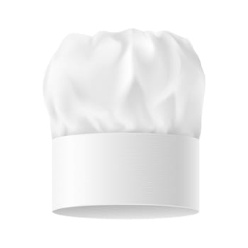 White Chef Hat. Variant Three. Illustration on white background.