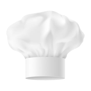 White Chef Hat. Second variant. Illustration on white background.