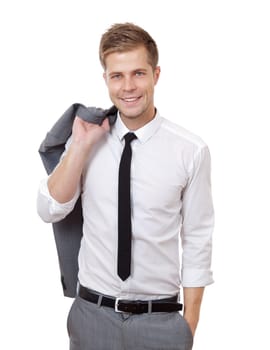 Portrait of a confirdent businessman isolated on white