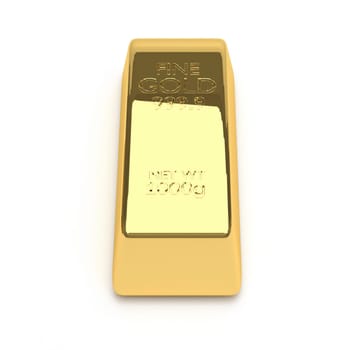 3d render of gold bar, for wealth or investment concepts.
