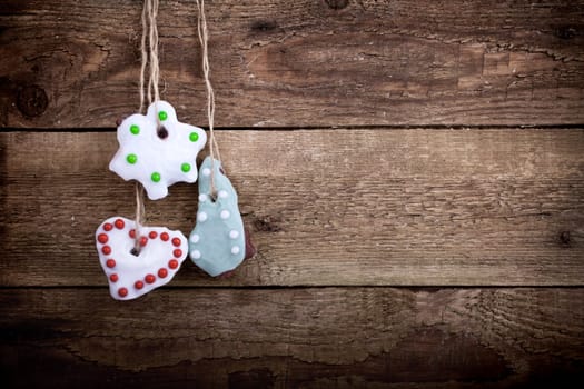 Cookies on the wooden board
