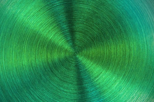 Close up of green scratched metal texture