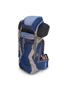 Hiking backpack isolated on white