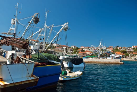 Fishing cutter in the harbour