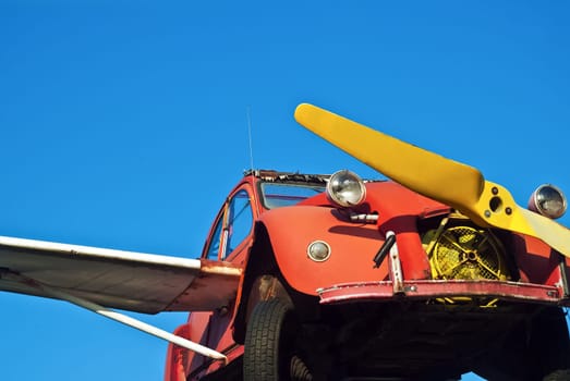 2CV with wing and propeller