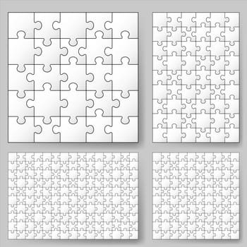Various sizes puzzle. Illustration for design