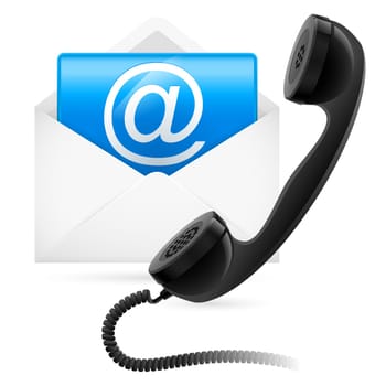 Telephone mail. Illustration for design on white background