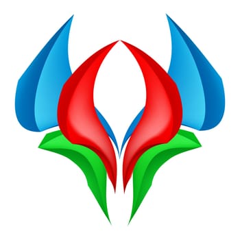 Colorful abstract forms. Illustration on white background for design