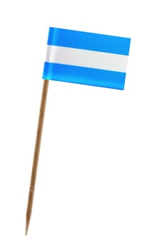 Tooth pick wit a small paper flag of Argentina