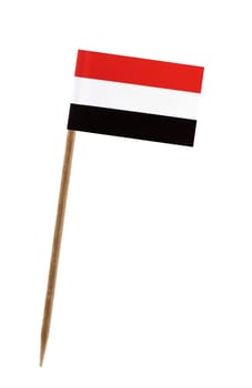 Tooth pick wit a small paper flag of Egypt