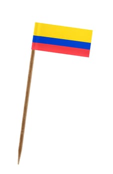 Tooth pick wit a small paper flag of Equador