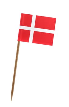 Tooth pick wit a small paper flag of Denmark
