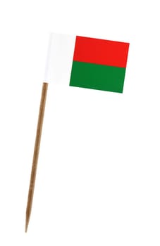 Tooth pick wit a small paper flag of Madagaskar