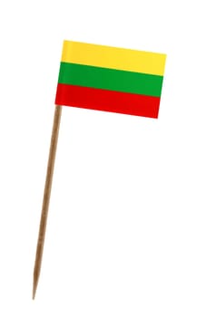 Tooth pick wit a small paper flag of Lithuania