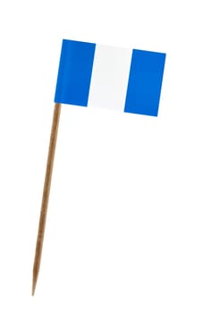 Tooth pick wit a small paper flag of Guatemala