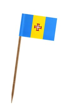 Tooth pick wit a small paper flag of Madeira