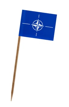 Tooth pick wit a small paper flag of Nato