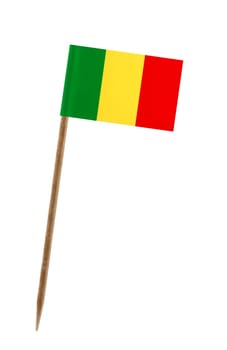 Tooth pick wit a small paper flag of Mali