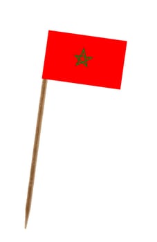 Tooth pick wit a small paper flag of Morocco