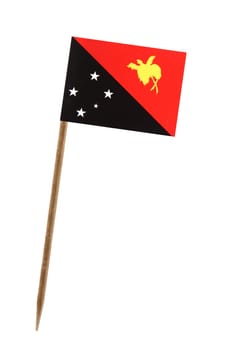 Tooth pick wit a small paper flag of Papua New Guinea