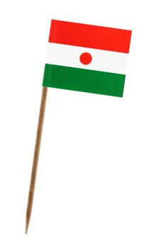 Tooth pick wit a small paper flag of Niger
