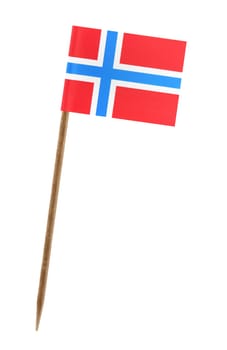 Tooth pick wit a small paper flag of Norway