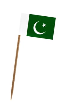 Tooth pick wit a small paper flag of Pakistan