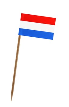 Tooth pick wit a small paper flag of Netherlands