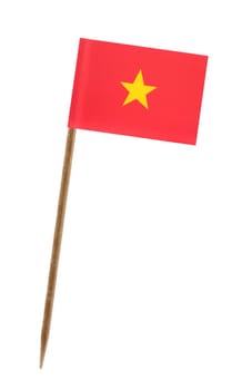 Tooth pick wit a small paper flag of Vietnam