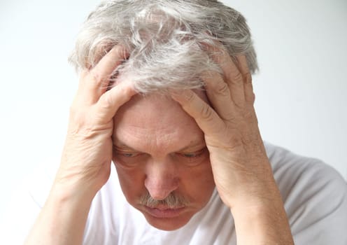 deeply depressed older man