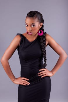 Young beautiful African amercian woman posing