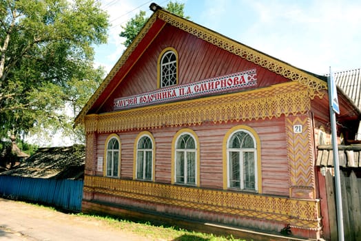 Traditional russian rural house  window platband. Taken on July 2012 Russia