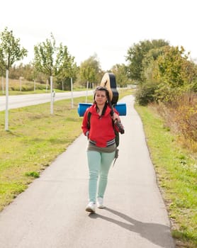 Hitchhiker with guitar