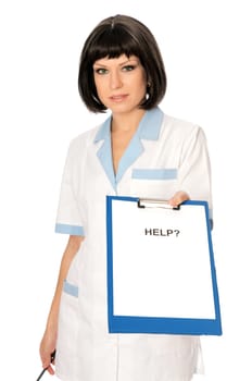 The doctor proposes her help to patients