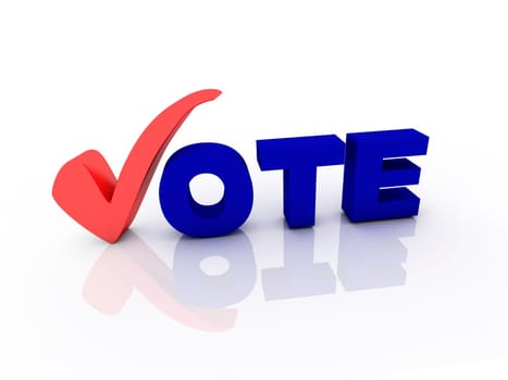 Vote text with check mark