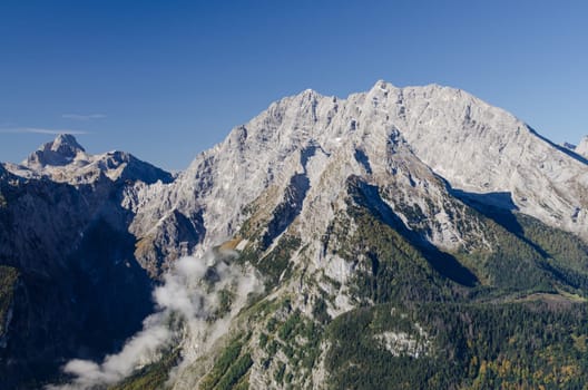 Mount Watzmann am Königsseee seen from the Jenner