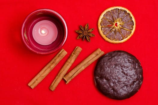 Gingerbread with chocolate and spices for Christmas