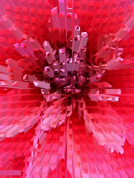 Image of red abstract sharp and prickly background