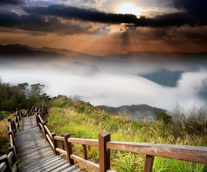 Amazing sunrise and mountain for adv or others purpose use