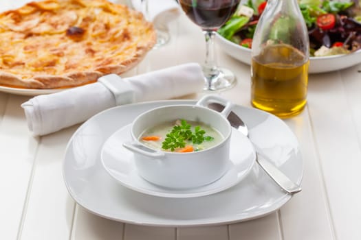 Vegetable soup with bulgur