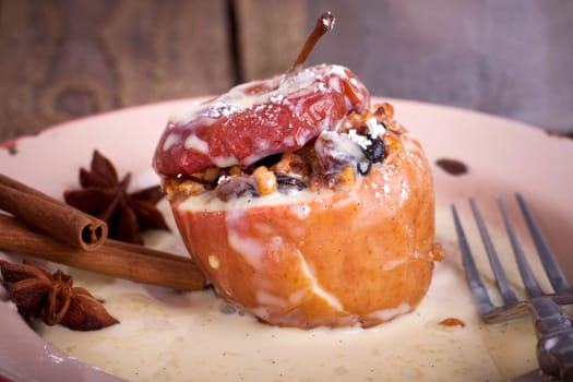 rustic baked apple