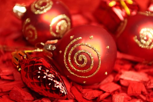 red Christmas balls
