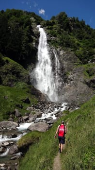 Parcines Waterfall,the highest waterfall in South Tyrol