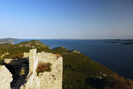View of a ruin on the island of Ugljan