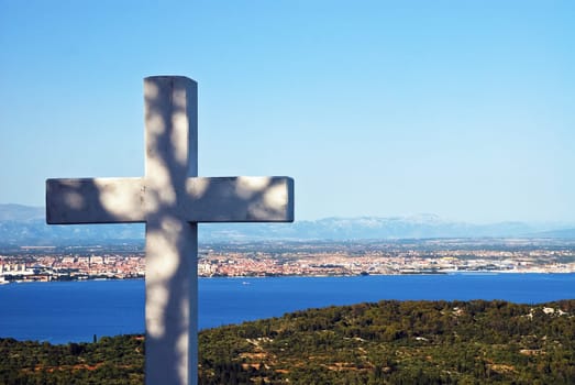 Cross on the island of Ugljan in Croatia