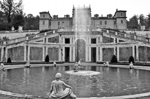 Fontana di Nettuno (Neptune fountain) at Villa Della Regina, Turin, Italy